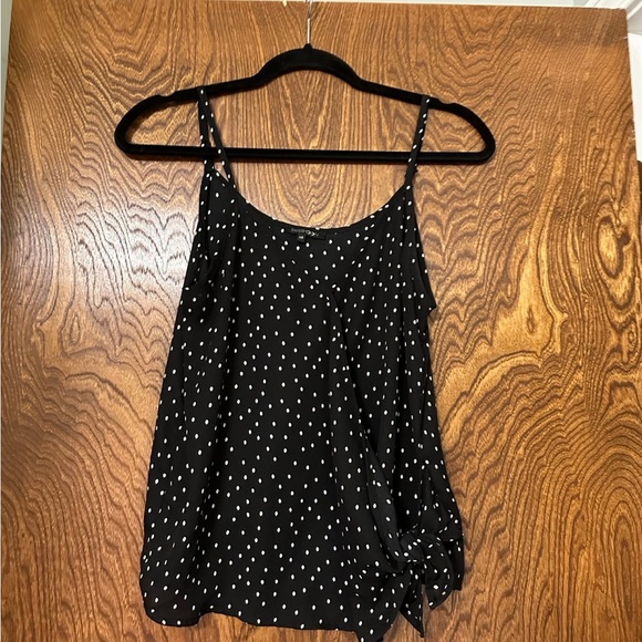 Papermoon Tops - Papermoon Black Dot Knot Blouse